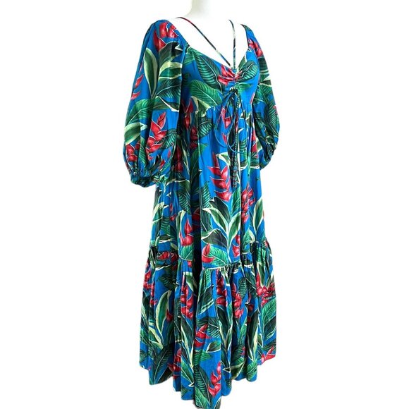 Farm Rio Dream Garden Floral Midi Dress - Picture 5 of 6